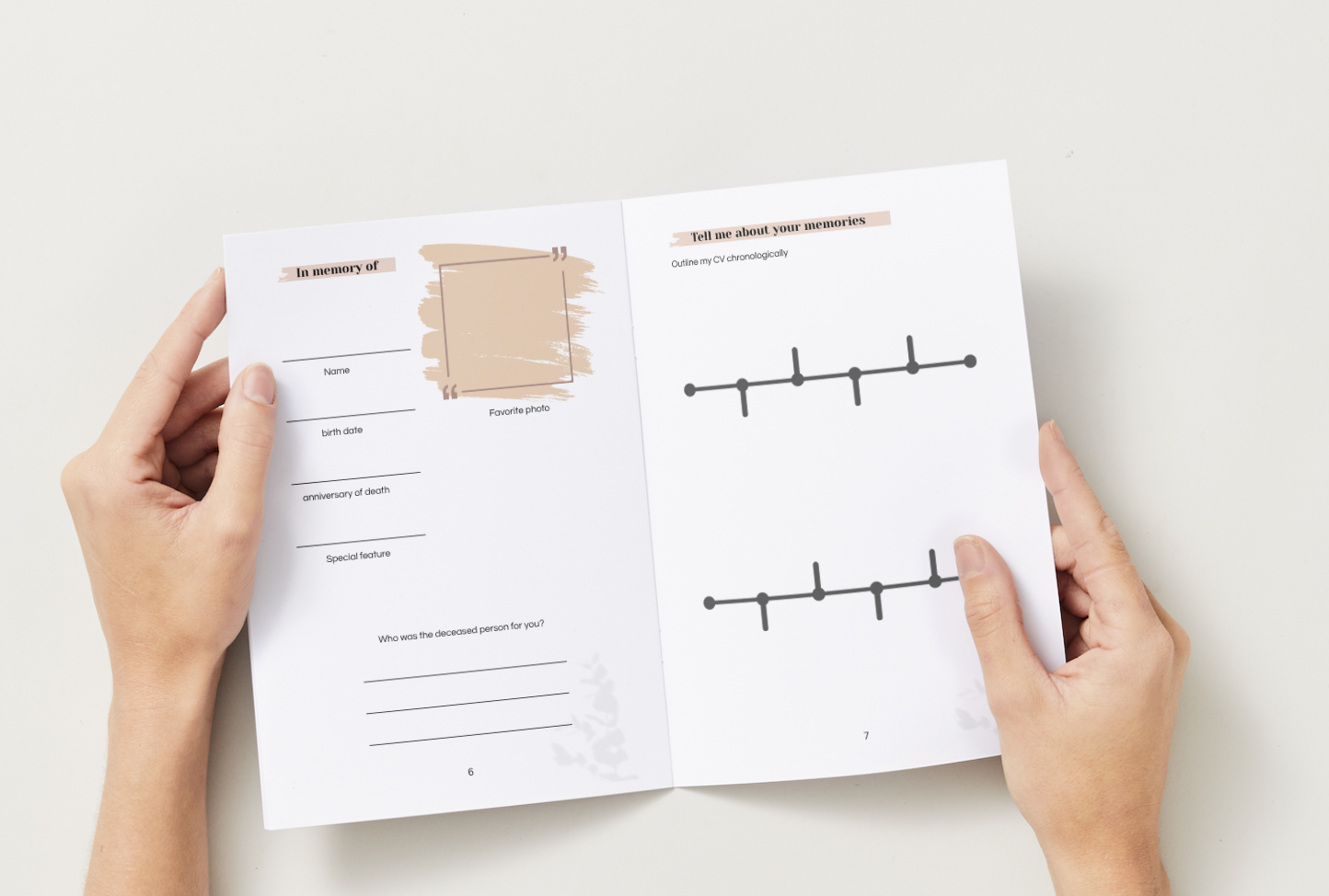 Memories in deinem Herzen lebe ich weiter Geschichte Englisch Trauerbuch - Traces of Life - Erinnerungen sammeln